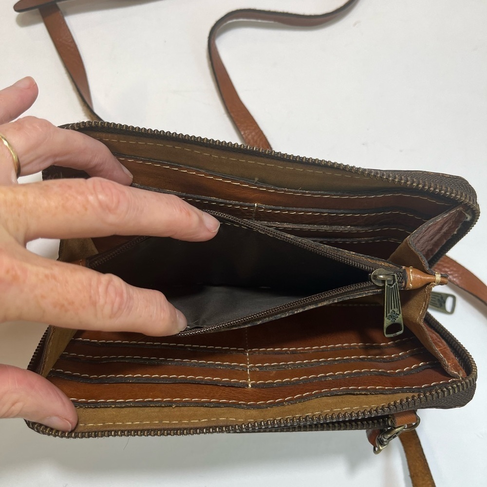 PATRICIA NASH Crossbody Bag Leather Floral Adjustable Strap - Picture 5 of 16